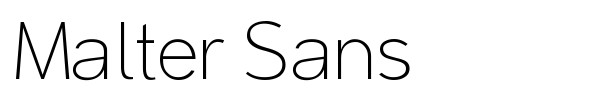 Malter Sans font preview